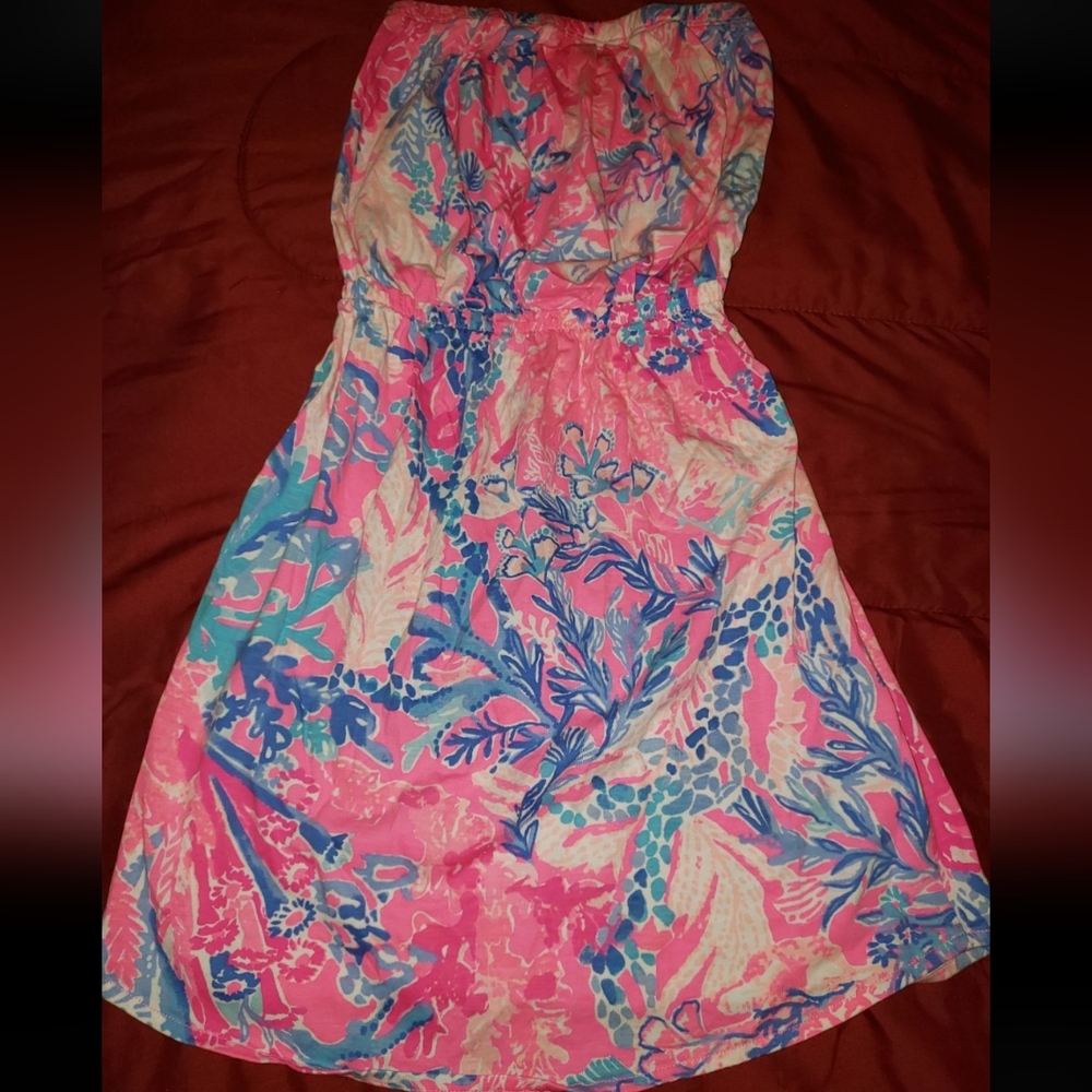 Lilly Pulitzer Windsor StraplessLight Paschs Aquadesiac Dress - Picture 5 of 9
